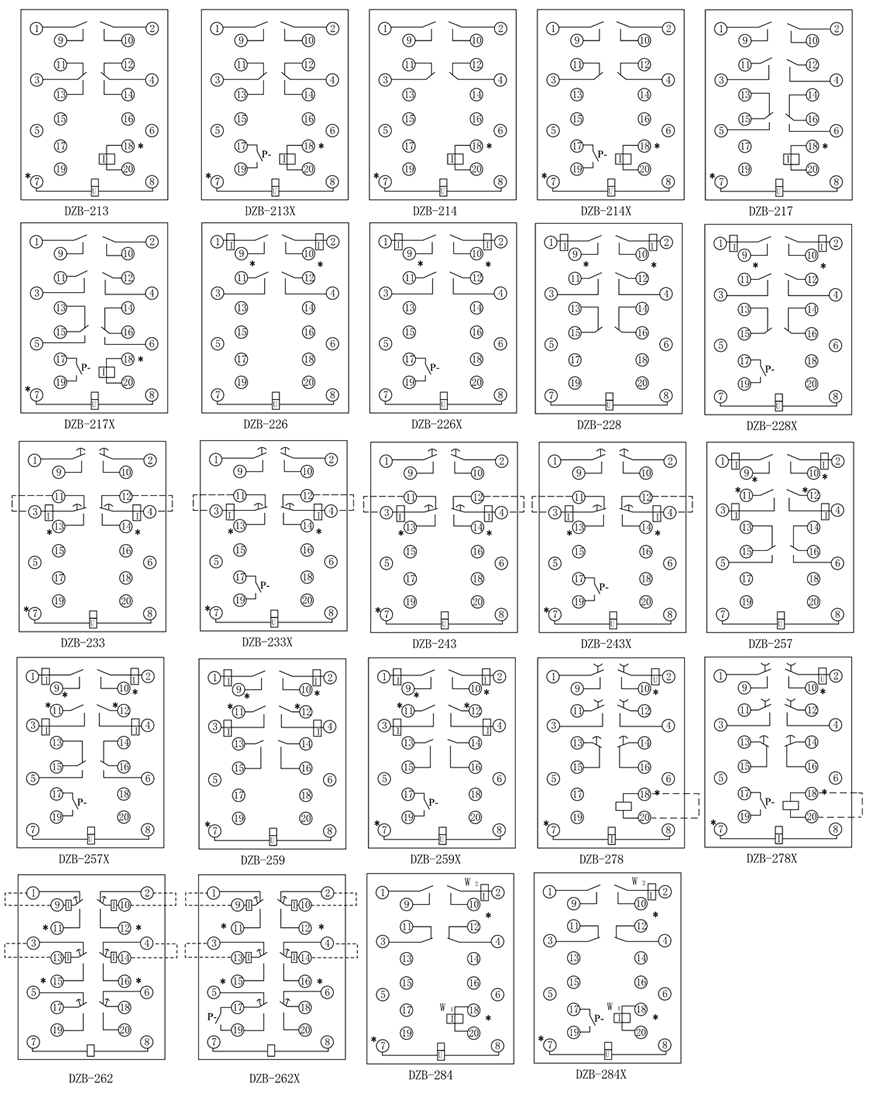 DZB-243,DZB-243X接线图