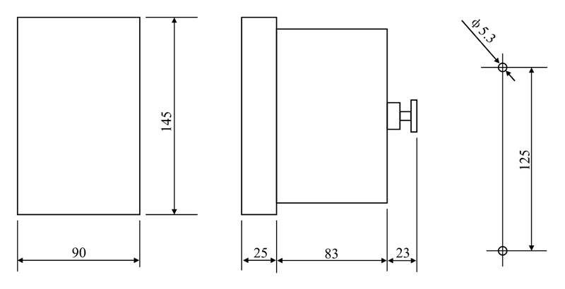DZ-415外形及开孔尺寸图