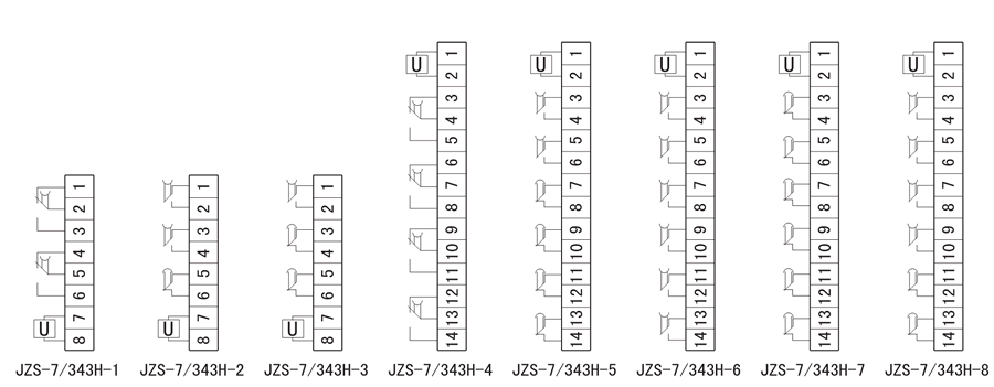 JZS-7/343H-8内部接线图