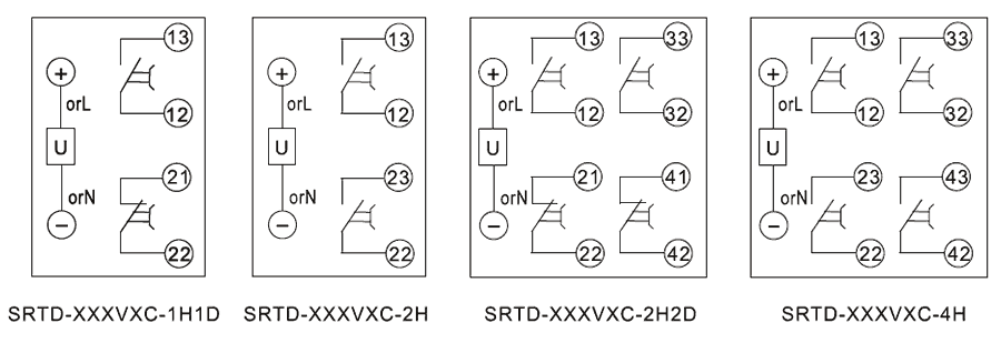 SRTD-110VDC-2H2D内部接线图