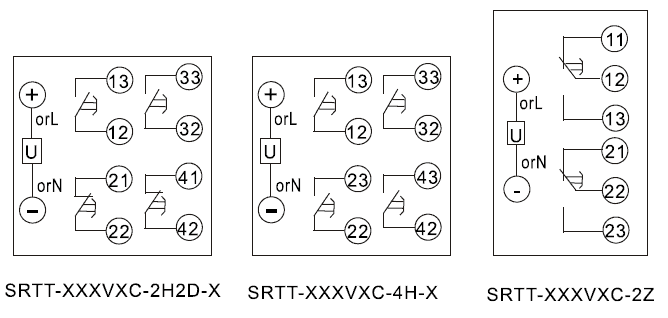 SRTT-24VDC-4H-D内部接线图