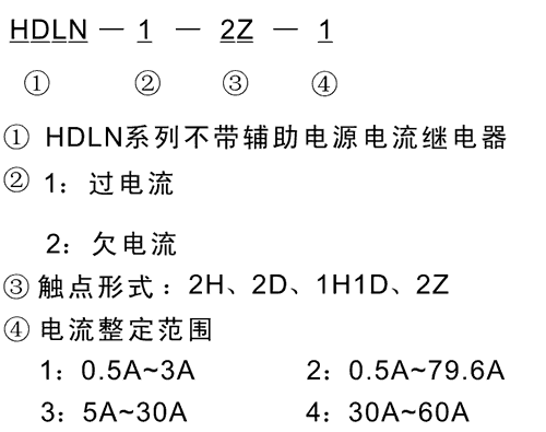 HDLN-2-2H-1型号及其含义