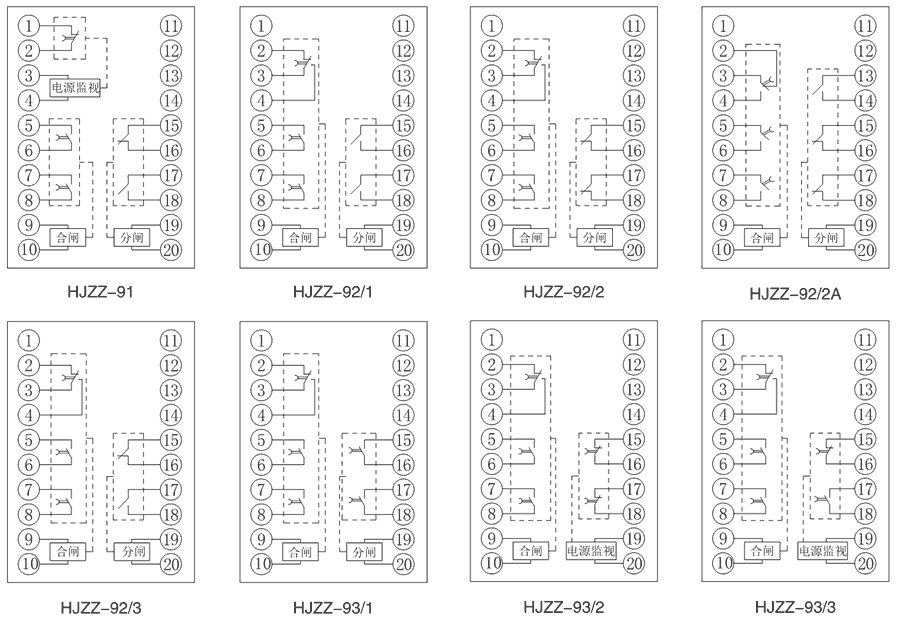HJZZ-92/2内部接线图