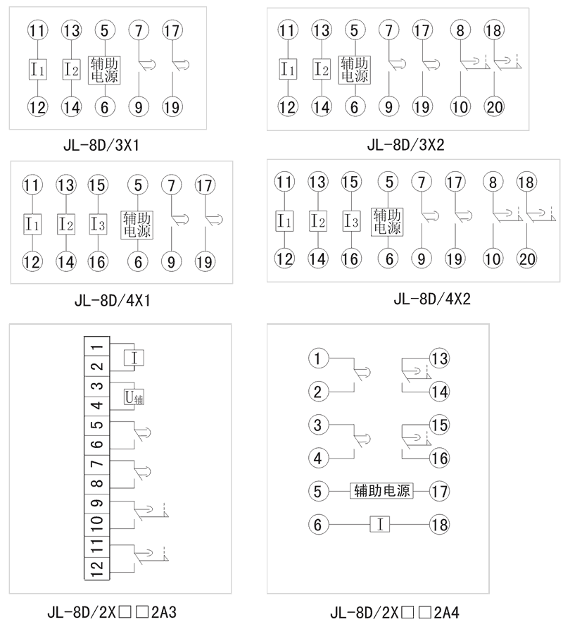 JL-8D/3X1内部接线图