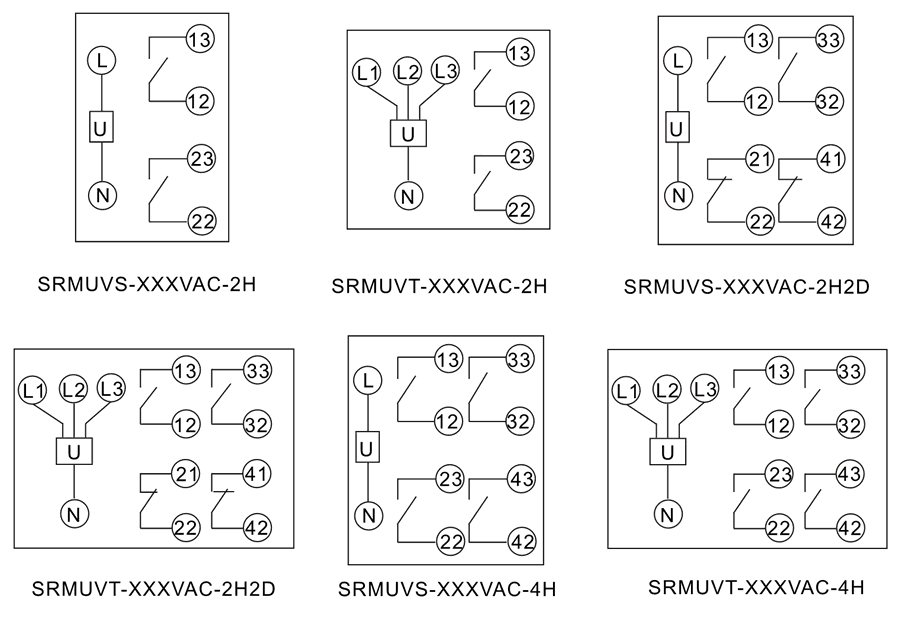 SRMUVT-220VAC-2H2D内部接线图